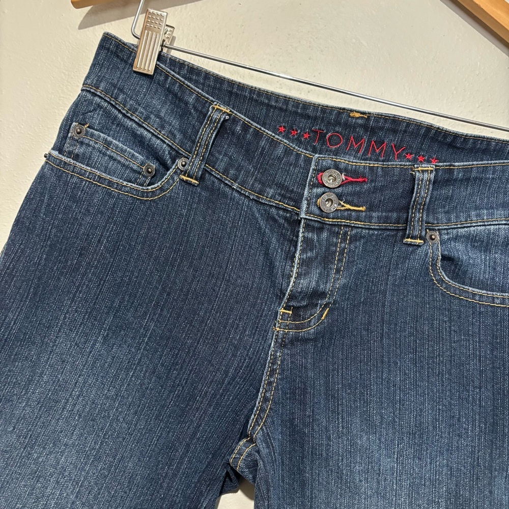 Vintage Y2K Mid-Rise Bootcut Flare Jeans Braided Faded Detail Juniors Size 9 - Picture 5 of 12